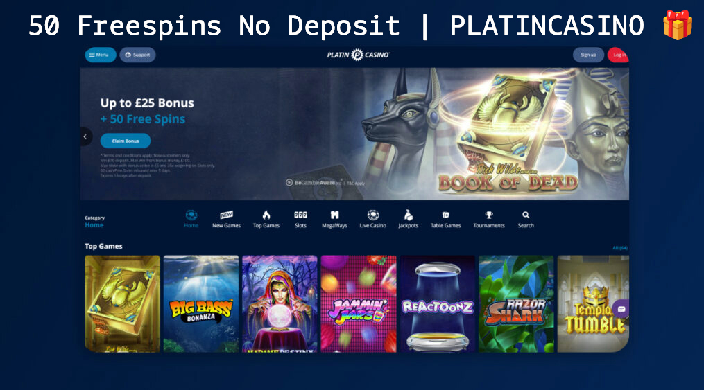 Platin casino 50 free spins